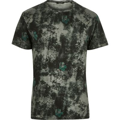 Grey Only & Sons print t-shirt